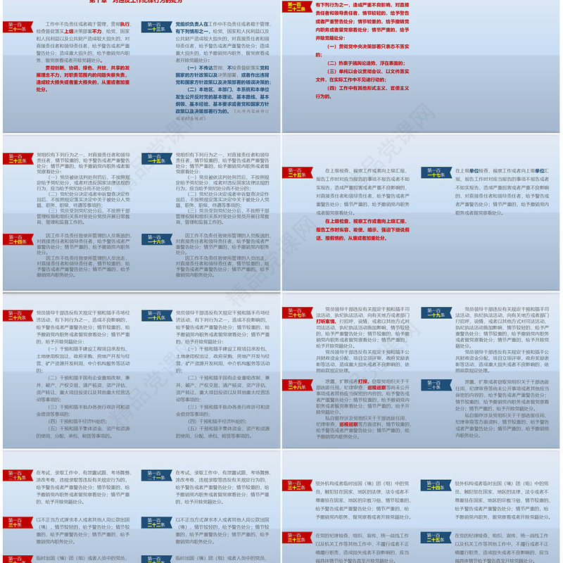 原创修订对照表中国共产党纪律处分条例党课PPT