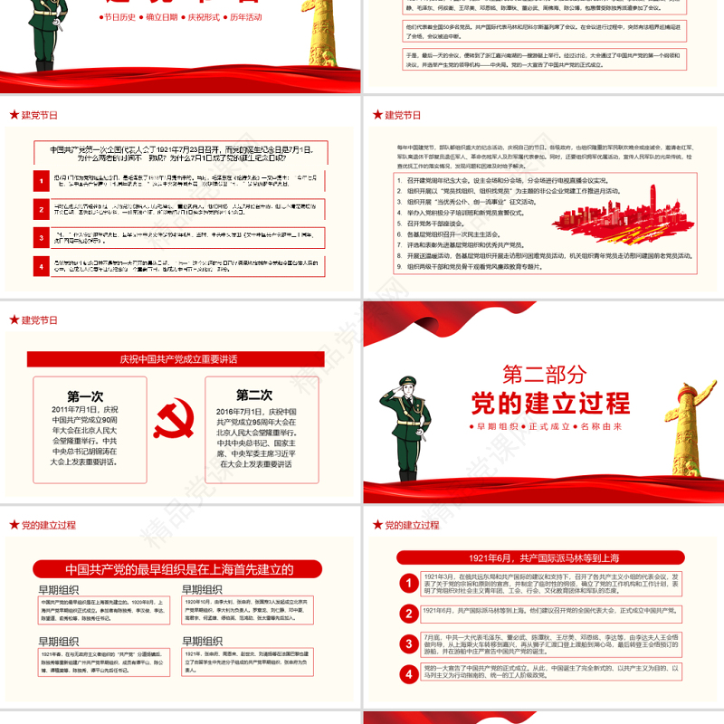 建党100周年PPT中国梦复兴梦庆祝中国共产党成立100周年诞辰党课课件