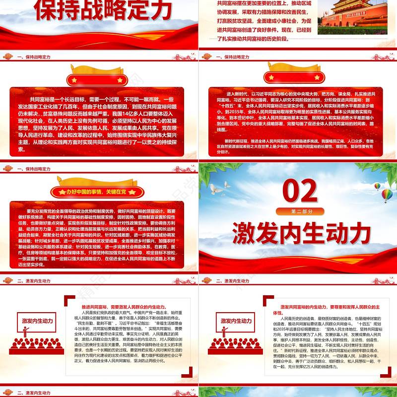 2023新时代推进共同富裕的实践要求ppt精美大气推动全体人民共同富裕基层党组织党支部专题微微党课课件学习课件