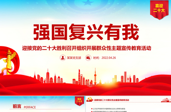 2025强国复兴有我请党放心情景剧ppt