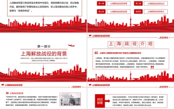 上海解放纪念日PPT庆祝中国共产党建党100周年党史学习系列之上海解放日专题党课