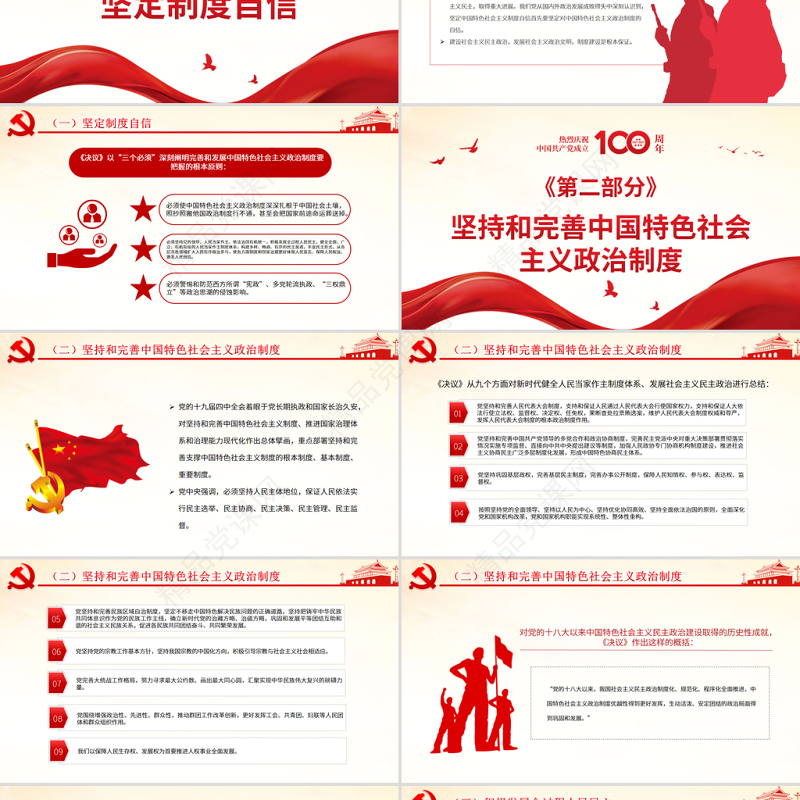 积极发展社会主义民主政治PPT深入学习贯彻《中共中央关于党的百年奋斗重大成就和历史经验的决议》内容党课