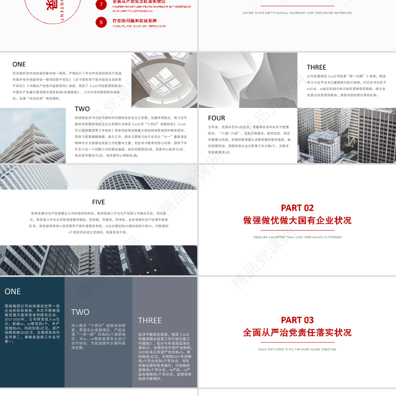 全国国有企业党的建设工作会议精神PPT贯彻落实回头看情况自查报告工作汇报总结模板下载