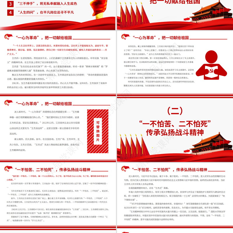 王杰精神述评PPT一心为革命把一切献给祖国一种不同寻常的精神境界党员思想教育党课课件