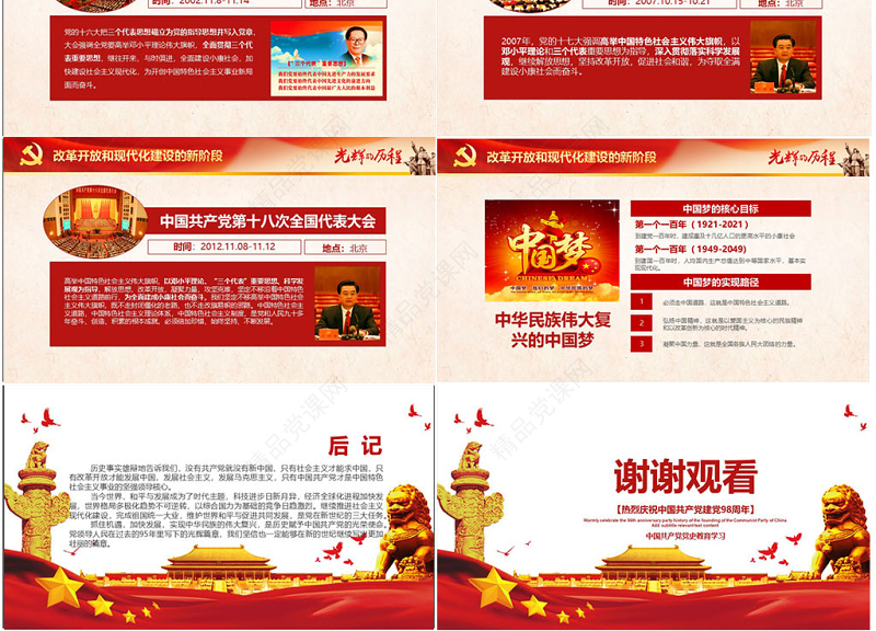 中国共产党建党PPT模板