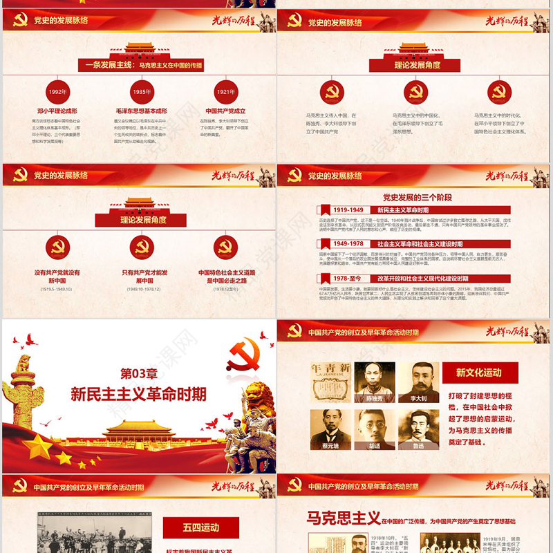 中国共产党建党PPT模板