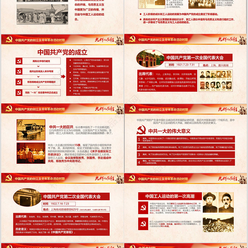 中国共产党建党PPT模板