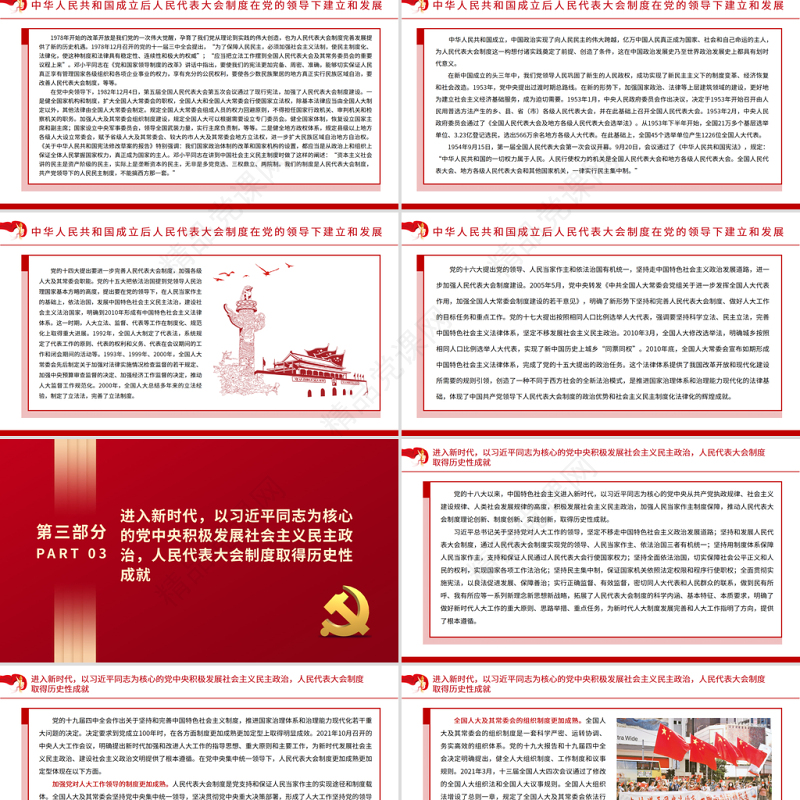 中国共产党与我国的根本政治制度PPT简洁大气人民代表大会制度就是深深扎根于中国社会土壤的具有中国特色的社会主义政治制度党课