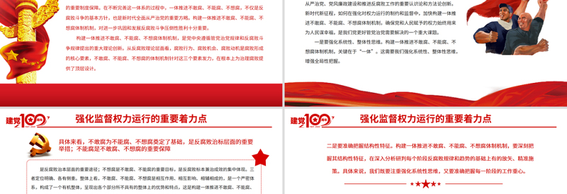 强化监督权力运行的重要着力点PPT精品党员干部深入学习党和国家监督体系专题党课课件模板