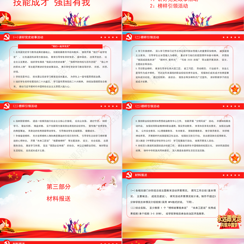 技能成才强国有我PPT简洁实用关于在职业院校开展技能成才强国有我主题教育活动的通知课件 (2)