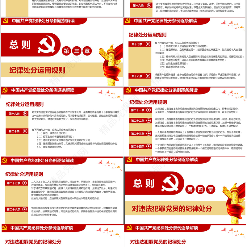 原创学习新修订中国共产党纪律处分条例PPT-版权可商用