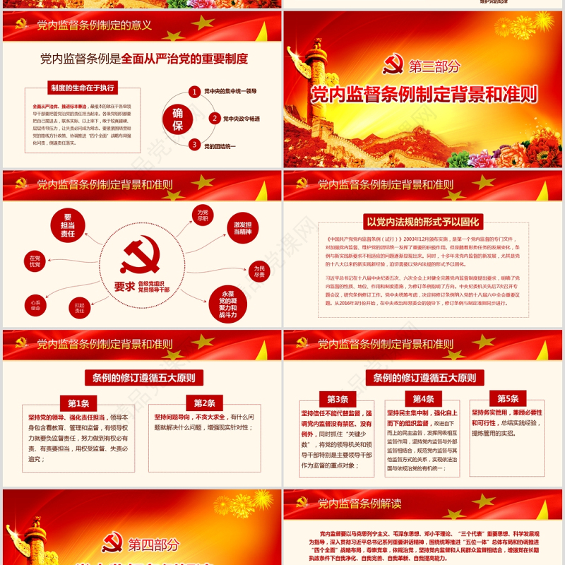 精细解读中国共产党党内监督条例PPT