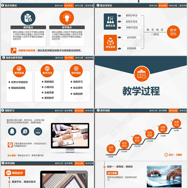 简洁教师说课公开课微课教师评比课件ppt模板幻灯片