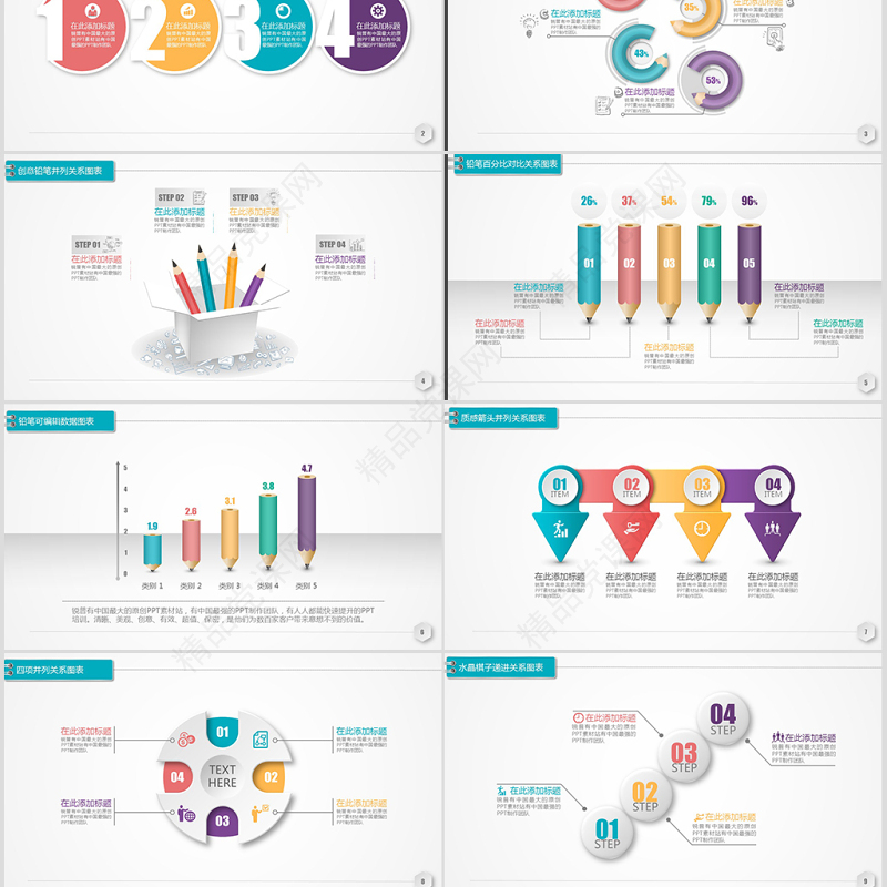 优质微粒体PPT图表数据分析图