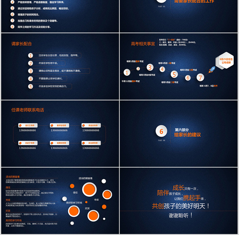 中学家长会高三家长会ppt