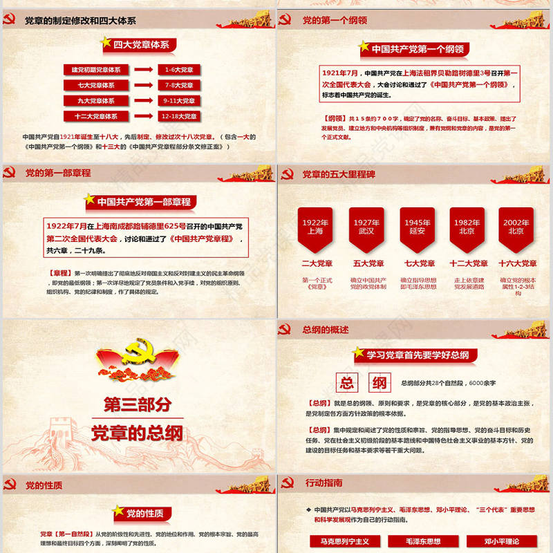 中国共产党章程（2012年修改版本）学习解读党章党课ppt