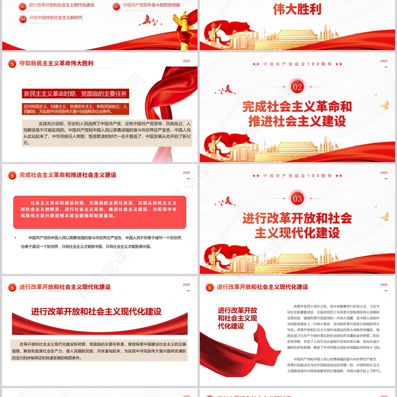 党的百年奋斗重大成就和历史经验党史PPT深入学习贯彻十九届六中全会精神党课课件