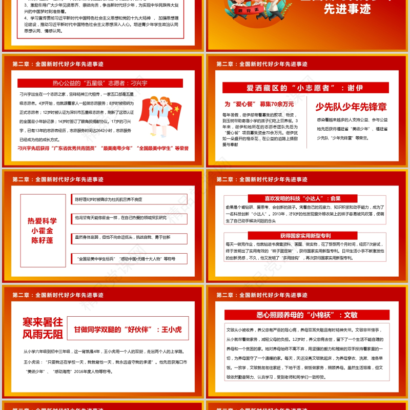 2021努力争做新时代好少年PPT红色经典学习先进事迹积极培育践行社会主义核心价值观少先队队课课件