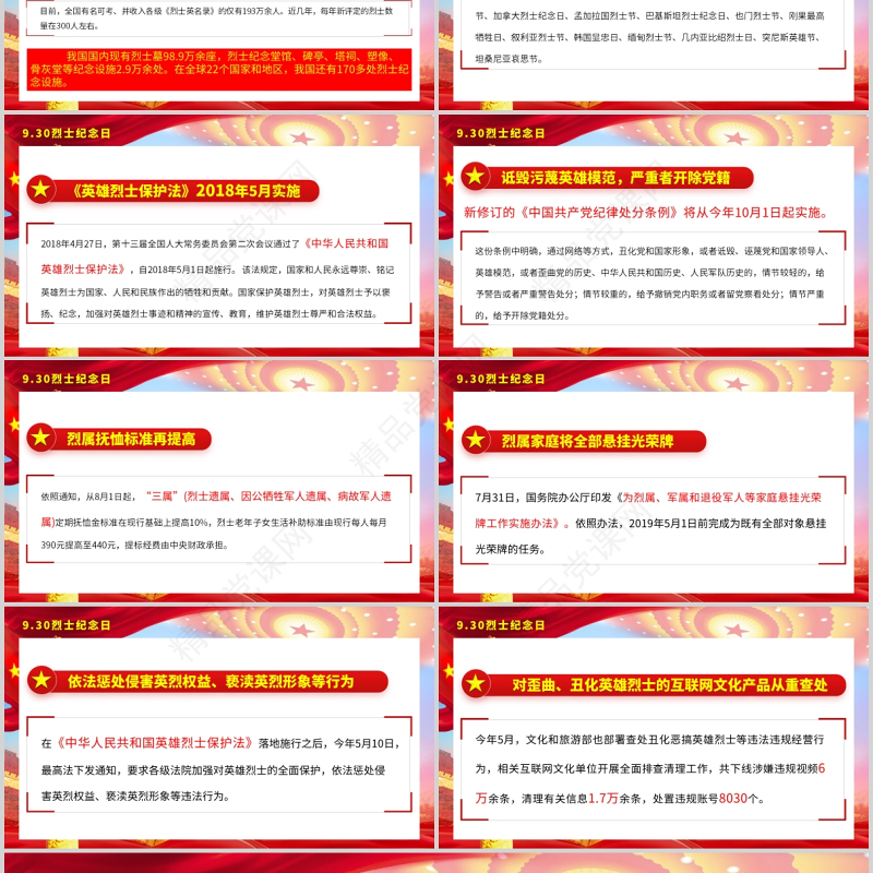 2021中国烈士纪念日PPT传承红色基因弘扬英烈精神铭记历史缅怀英雄党课课件