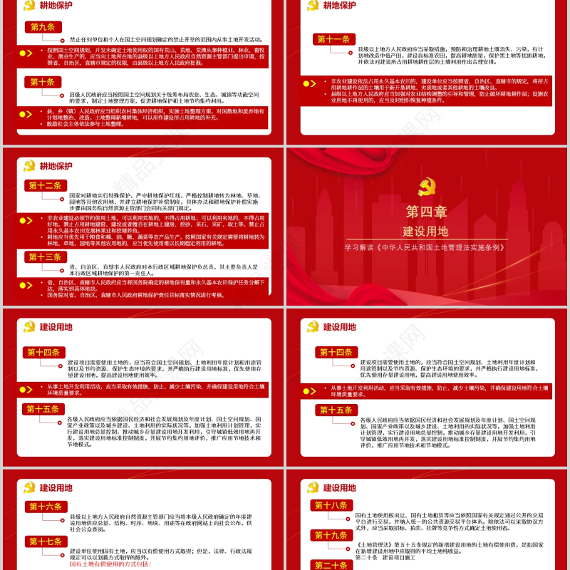 2021学习解读中华人民共和国土地管理法实施条例党政党课PPT模板