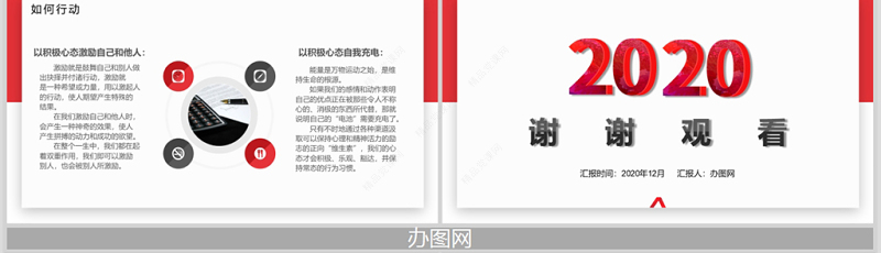 红色员工心态沟通培训知识简约大气通用PPT模板PPT