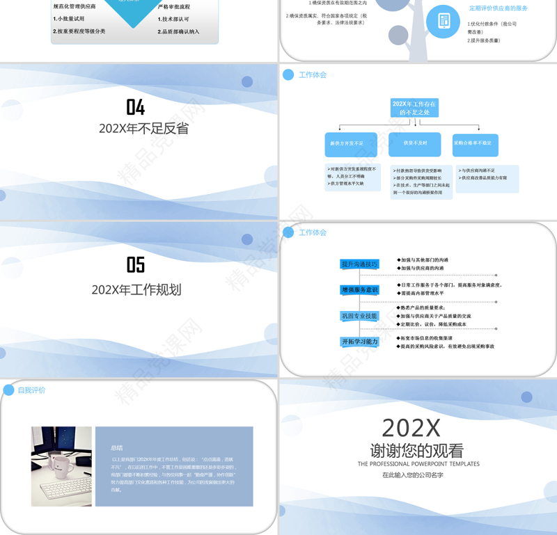 蓝色几何采购部年度工作总结与工作计划