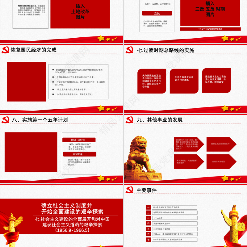 原创中国共产党党史建党100周年党课学习ppt-含讲稿