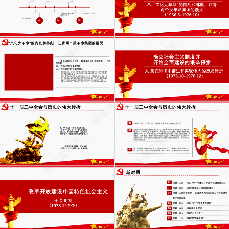 原创中国共产党党史建党100周年党课学习ppt-含讲稿