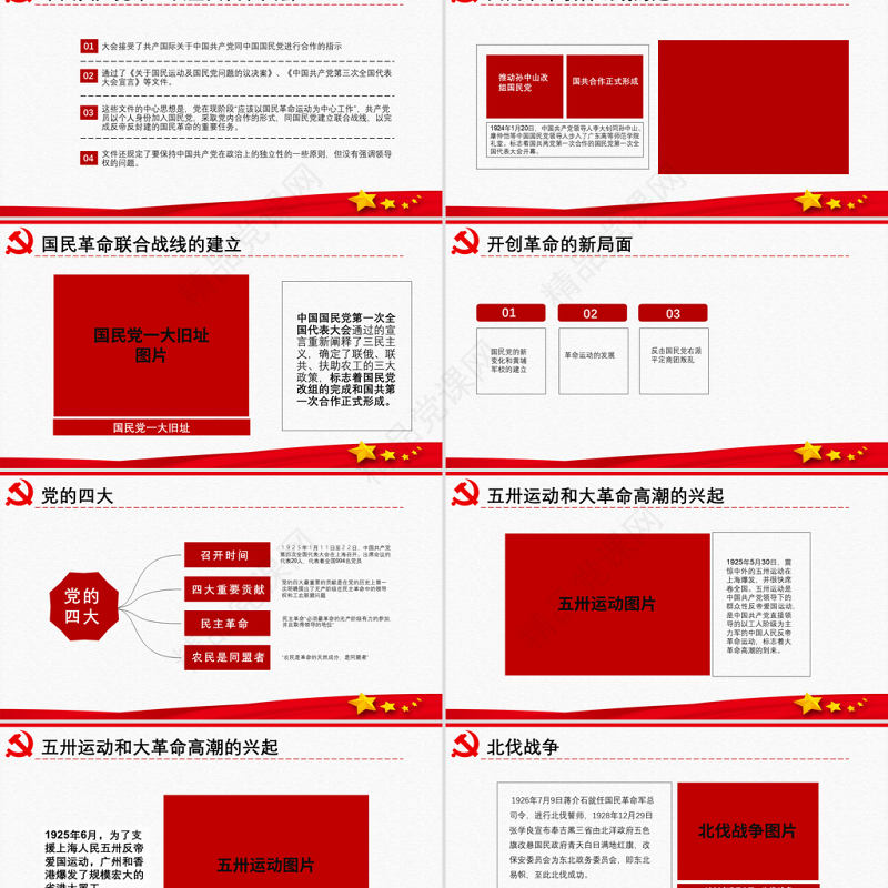 原创中国共产党党史建党100周年党课学习ppt-含讲稿