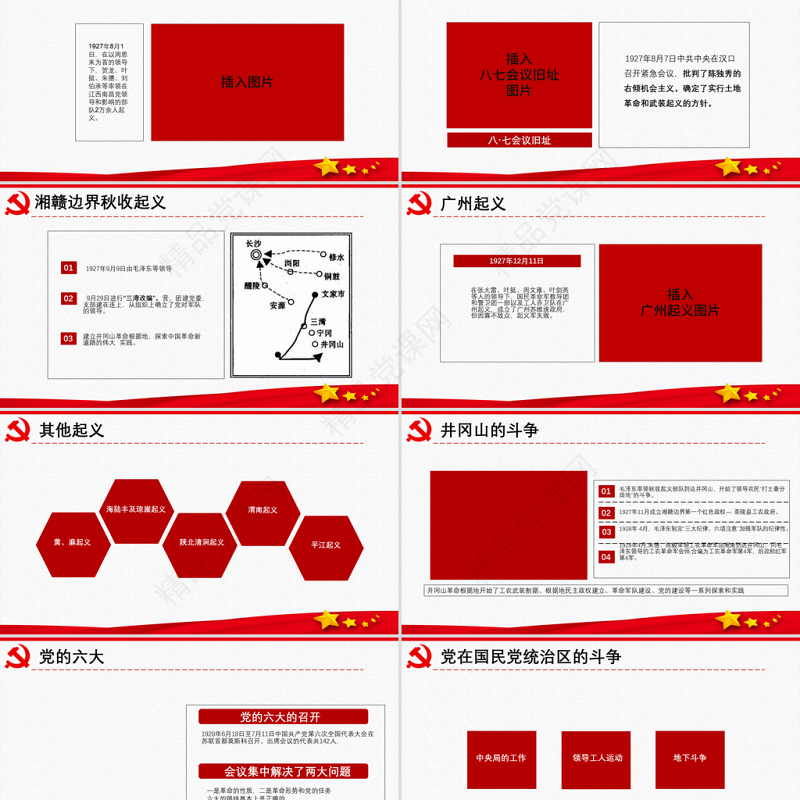 原创中国共产党党史建党100周年党课学习ppt-含讲稿