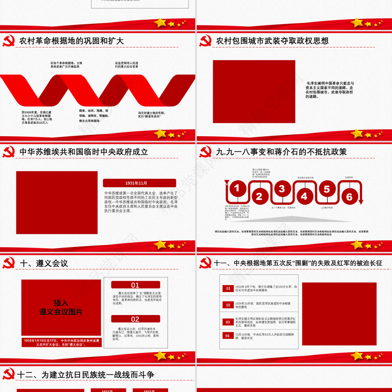 原创中国共产党党史建党100周年党课学习ppt-含讲稿
