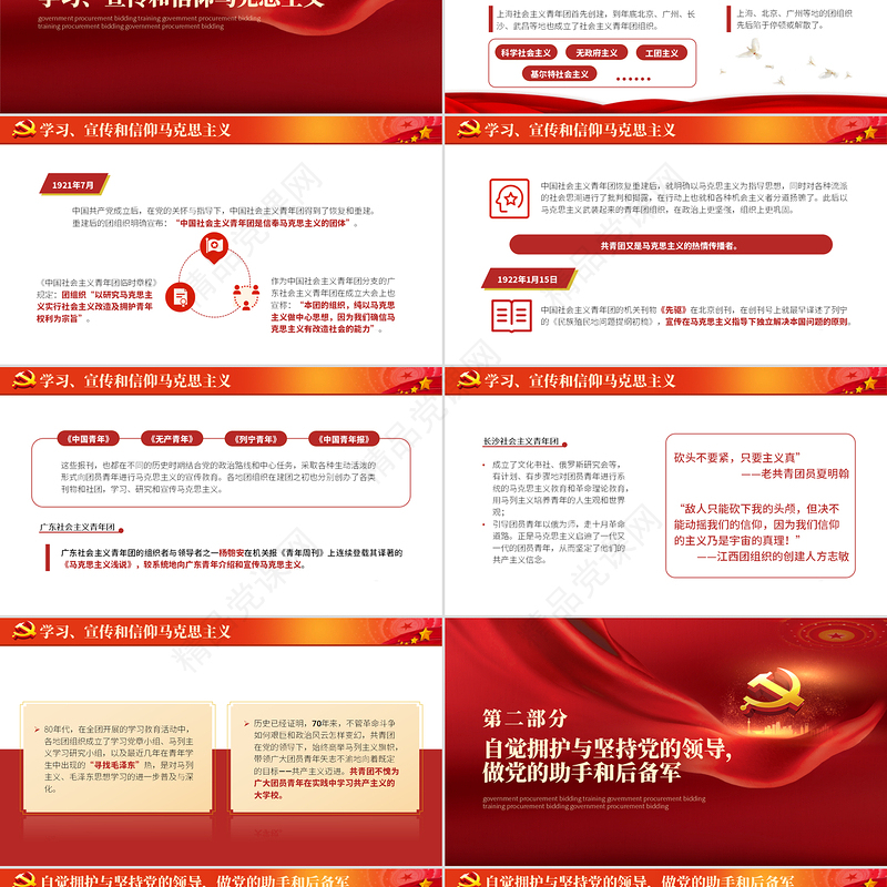 2022共青团的优良传统与作风PPT党政风共青团建团100周年新时代新青年团课课件