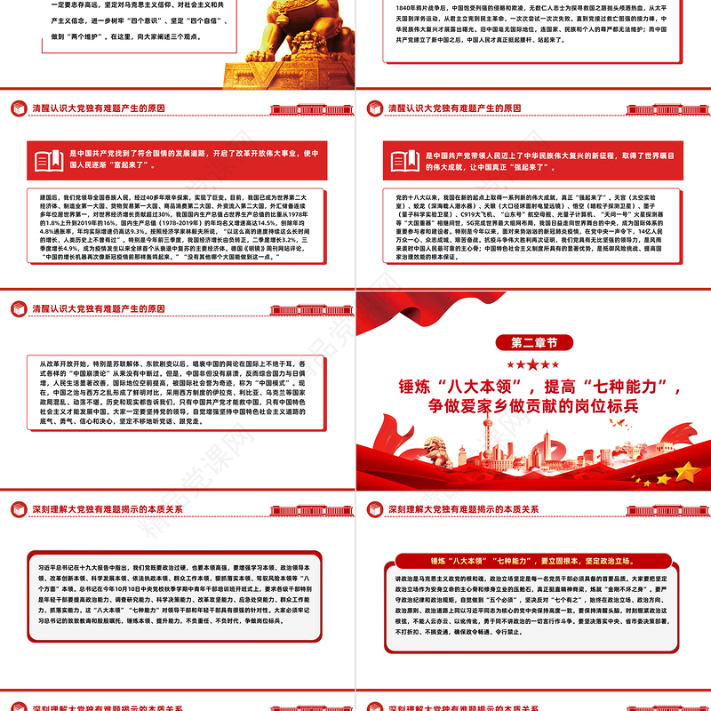 青年干部能力提升培训PPT党政风优质锤炼八大本领提高七种能力担当新使命开启新征程党课课件