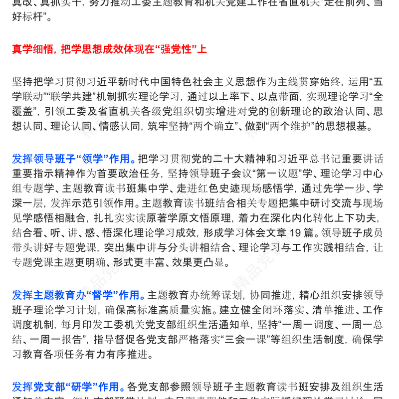 2023主题教育总结报告PPT真学细悟深研真改真抓实干推动主题教育工作走在前列当好标杆课件(讲稿)