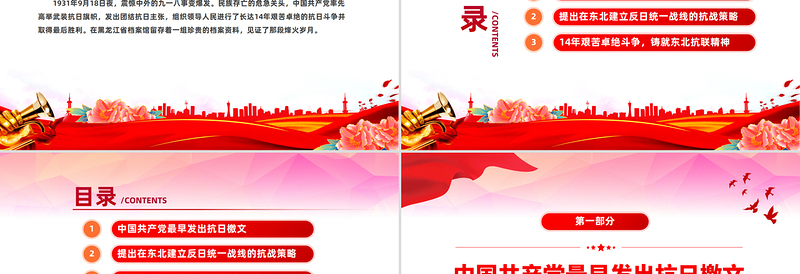 党政风中国共产党领导下的东北抗日斗争PPT党课课件