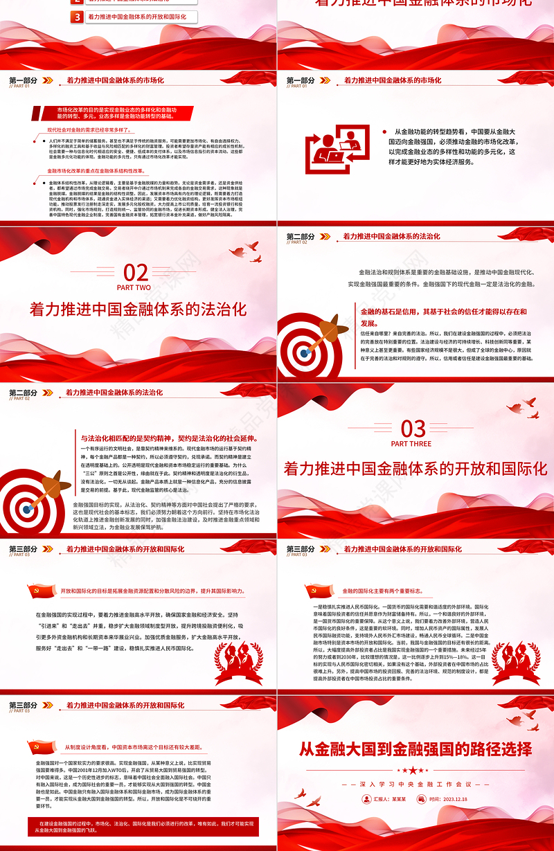 推动金融大国走向金融强国PPT时尚大气深入学习中央金融工作会议专题党课