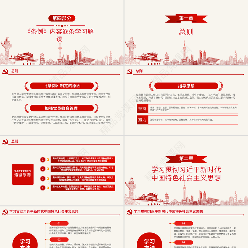 原创学习解读中国共产党党员教育管理工作条例PPT-版权可商用