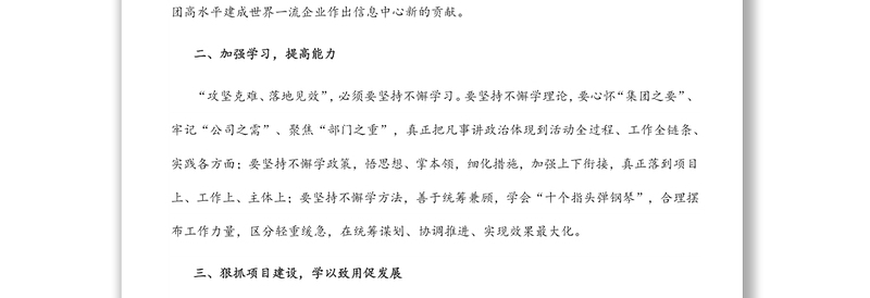 公司党委深化“能力作风建设年”提升干部执行力工作交流会发言材料