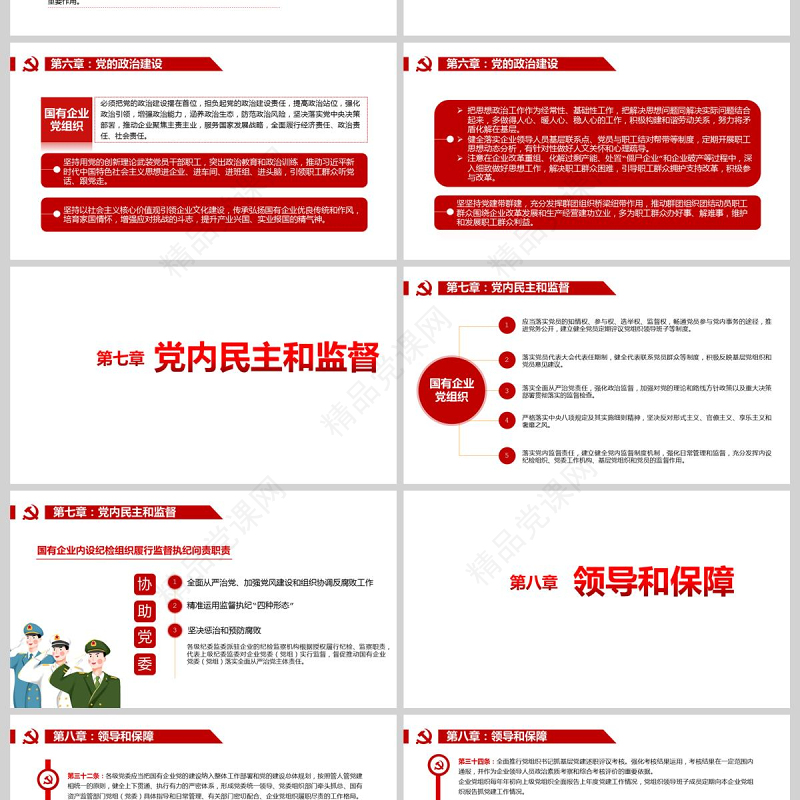 党政党建党课2020年中国共产党国有企业基层组织工作条例国企党课PPT模板
