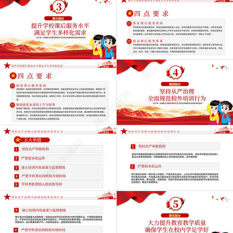 双减政策减负减轻校外培训负担小学义务教育PPT