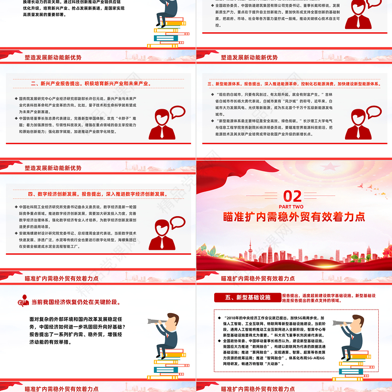 十个“新”看中国经济走势PPT优质党政风2024全国两会政府工作报告解读