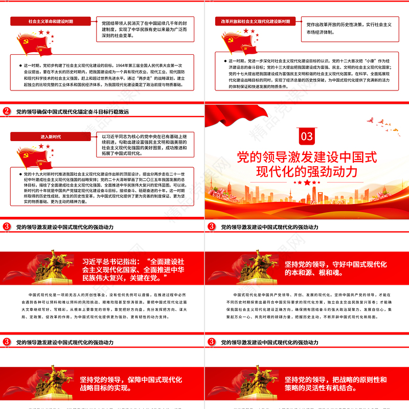 2023推进中国式现代化必须坚持中国共产党的领导PPT精品风党员干部学习教育专题党课课件