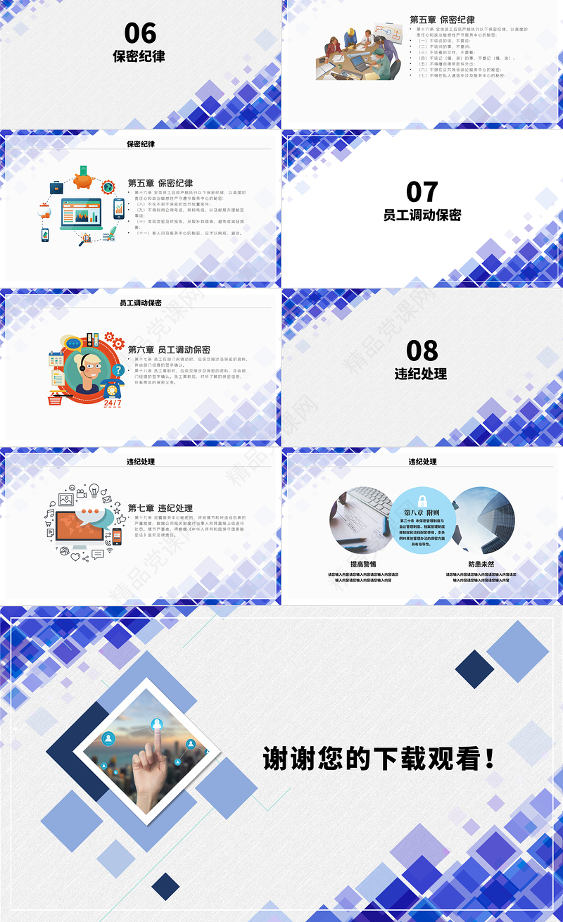 简约大气企业保密制度培训课件ppt模板