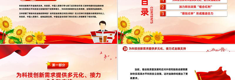 简洁实用四部门详解15项科技金融政策举措PPT课件