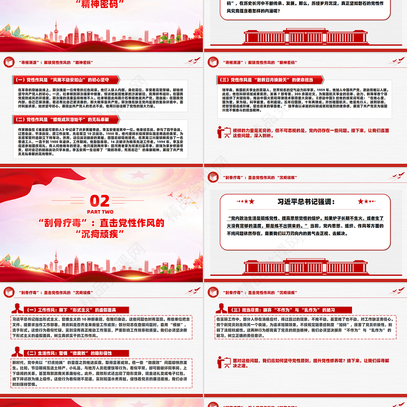 党性作风党课PPT坚定从严治党做新时代的奋斗者微党课