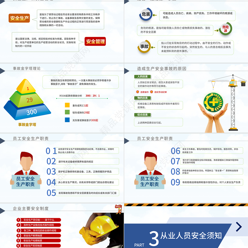 安全生产月PPT简约风落实安全责任推动安全发展PPT模板