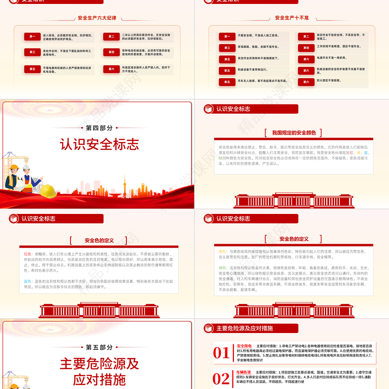 安全生产应急科普知识大全PPT大气创意以人为本安全第—安全科普宣讲课件下载