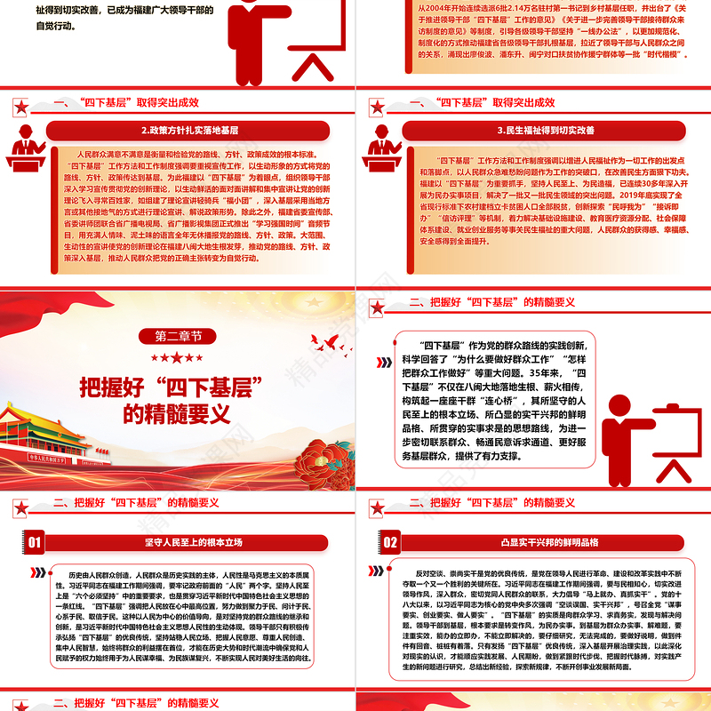 福建学思践悟“四下基层”的成效与时代价值ppt贯彻落实“四下基层”工作原则党组织党支部党员学习培训党课课件