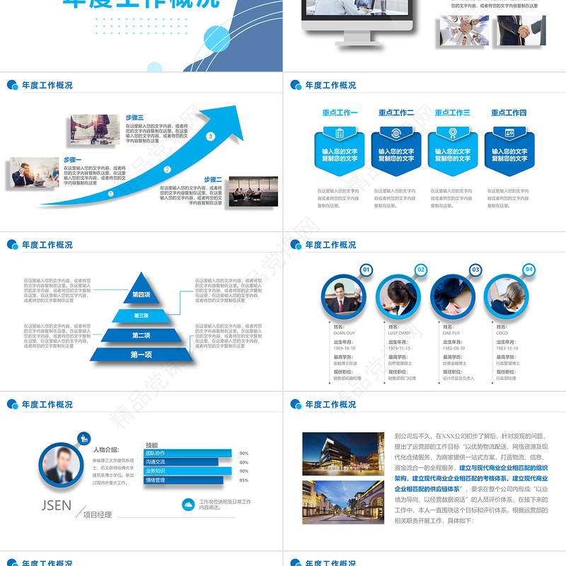 2024工作汇报PPT精美创意企业公司运营部年终总结计划模板