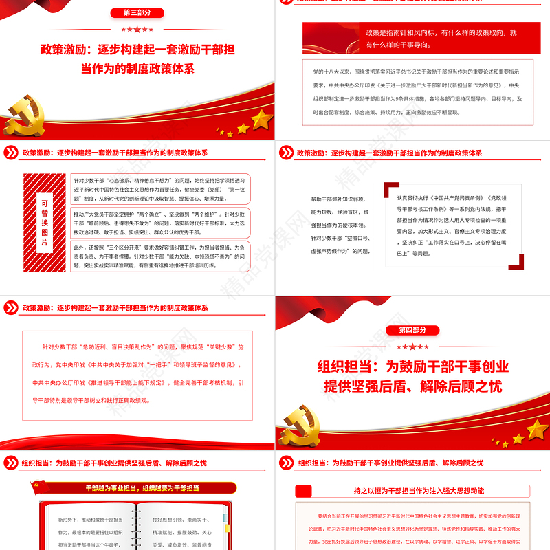 2023新征程上更好推动和激励干部新担当新作为PPT大气精美风党员干部学习教育专题党课课件